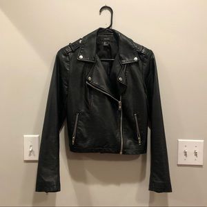 Forever 21 Faux Leather Moto Jacket S